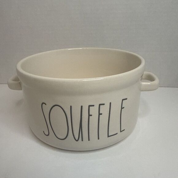 Rae Dunn Souffle Baking Dish with Handles Artisan by Magenta‎ Farmhouse Cottage - Picture 1 of 8